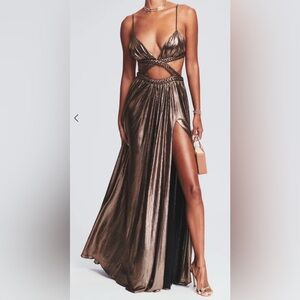 Retrofete Jett Dress in Metallic Bronze